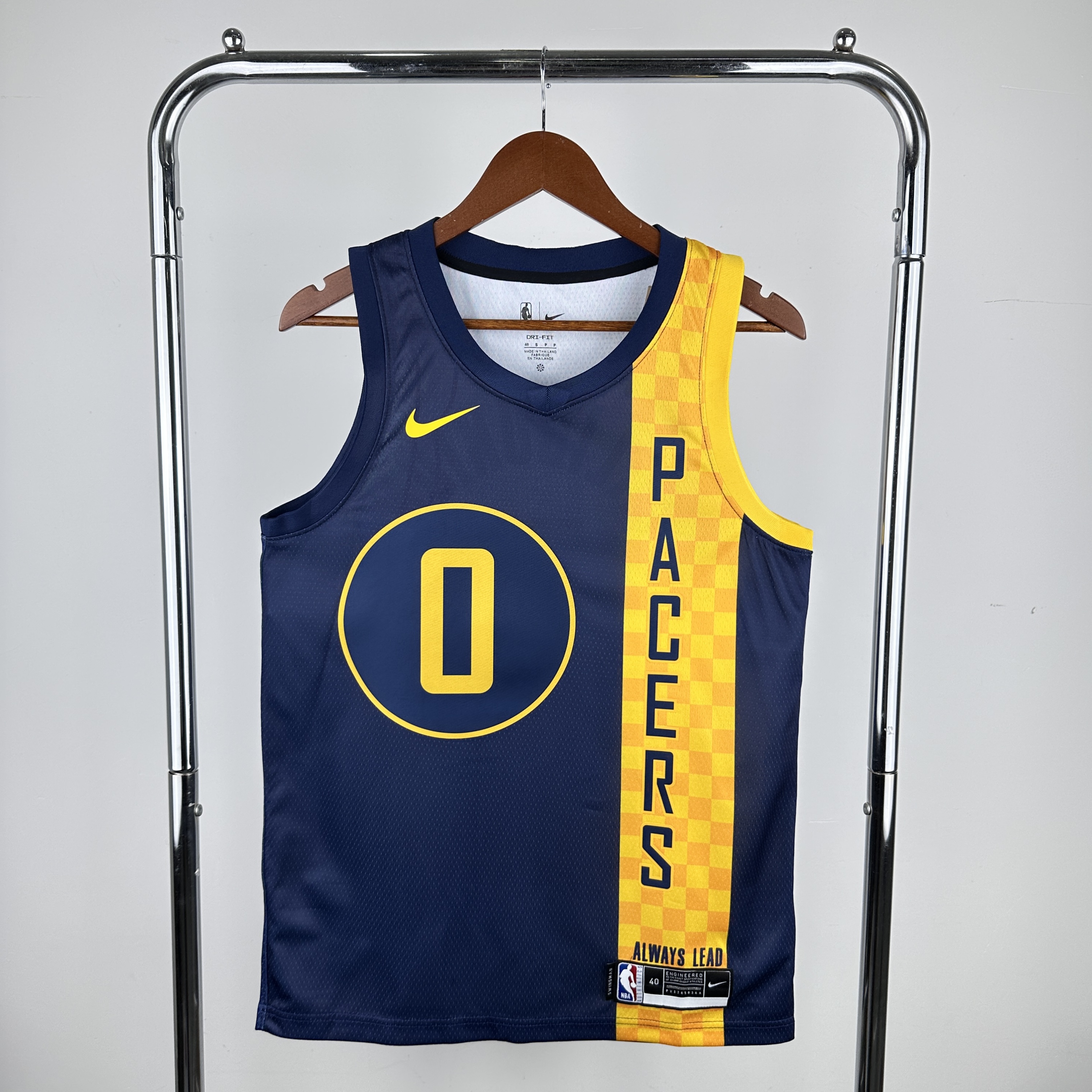 Men Indiana Pacers 0 Haliburton Blue City Edition Nike 2024 NBA Jersey